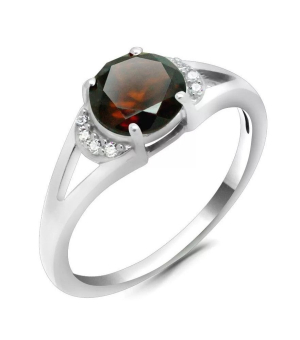 Серебряное кольцо с гранатом – Mirserebra925.ru