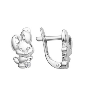 Серебряные серьги с цирконом ‒ Mirserebra925.ru