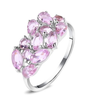 Серебряное кольцо с морганитом – Mirserebra925.ru