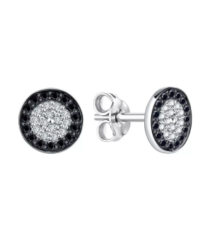 Серебряные серьги с цирконом ‒ Mirserebra925.ru