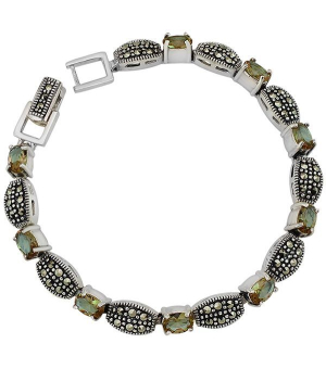 Серебряный браслет с марказитом ‒ Mirserebra925.ru