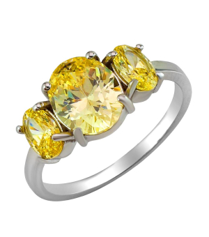 Серебряное кольцо с цирконом ‒ Mirserebra925.ru