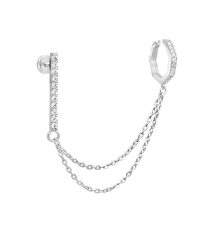 Серебряные серьги с цирконом ‒ Mirserebra925.ru