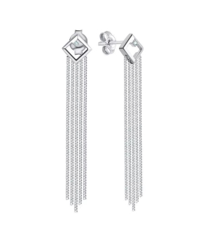 Серебряные серьги с цирконом ‒ Mirserebra925.ru