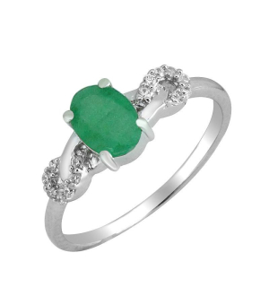 Серебряное кольцо с изумрудом – Mirserebra925.ru