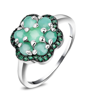 Серебряное кольцо с изумрудом – Mirserebra925.ru