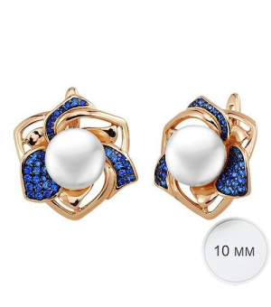 Серебряные серьги с жемчугом ‒ Mirserebra925.ru