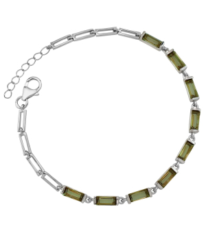 Серебряный браслет с султанитом – Mirserebra925.ru