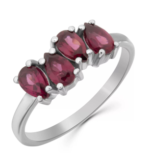 Серебряное кольцо с родолитом – Mirserebra925.ru