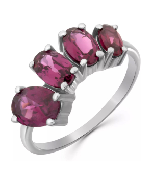 Серебряное кольцо с родолитом – Mirserebra925.ru