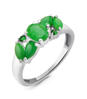 Серебряное кольцо с изумрудом – Mirserebra925.ru