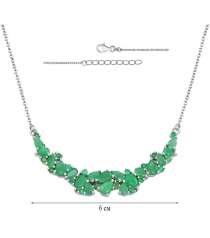 Серебряное колье с изумрудами ‒ Mirserebra925.ru
