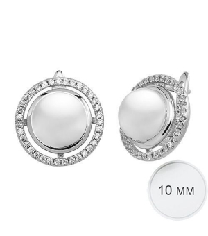 Серебряные серьги с жемчугом ‒ Mirserebra925.ru