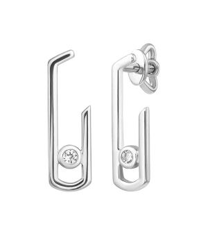 Серебряные серьги с цирконом ‒ Mirserebra925.ru