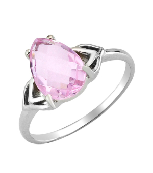 Серебряное кольцо с морганитом – Mirserebra925.ru