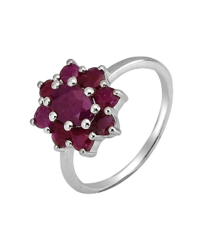 Серебряное кольцо с рубином – Mirserebra925.ru
