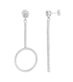 Серебряные серьги с цирконом ‒ Mirserebra925.ru