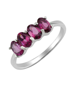 Серебряное кольцо с родолитом – Mirserebra925.ru