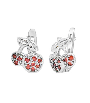 Серебряные серьги с цирконом ‒ Mirserebra925.ru