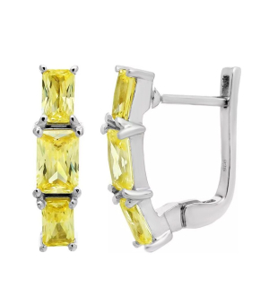 Серебряные серьги с цирконом ‒ Mirserebra925.ru