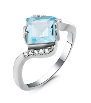 Серебряное кольцо с топазом ‒ Mirserebra925.ru