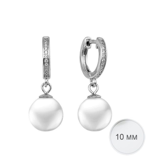 Серебряные серьги с жемчугом ‒ Mirserebra925.ru