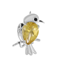 Серебряная брошь с цитринами ‒ Mirserebra925.ru