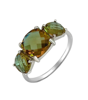 Серебряное кольцо с султанитом ‒ Mirserebra925.ru