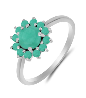 Серебряное кольцо с изумрудом – Mirserebra925.ru