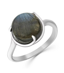 Серебряное кольцо с лабрадоритом ‒ Mirserebra925.ru