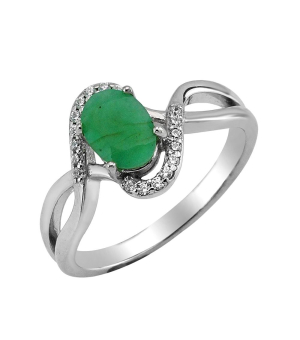Серебряное кольцо с изумрудом – Mirserebra925.ru