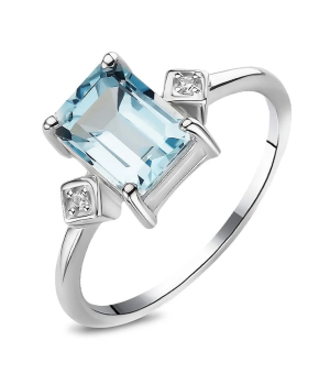 Серебряное кольцо с топазом ‒ Mirserebra925.ru