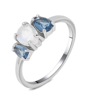 Серебряное кольцо микс камней – Mirserebra925.ru