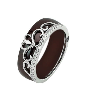 Серебряное кольцо с керамикой – Mirserebra925.ru