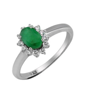 Серебряное кольцо с изумрудом – Mirserebra925.ru