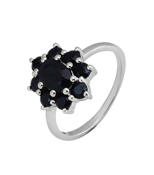 Серебряное кольцо с сапфиром – Mirserebra925.ru