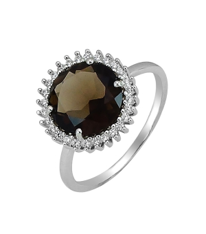 Серебряное кольцо с раухтопазом – Mirserebra925.ru