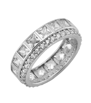 Серебряное кольцо с цирконом ‒ Mirserebra925.ru