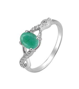 Серебряное кольцо с изумрудом – Mirserebra925.ru