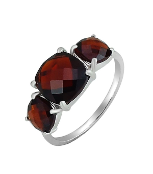 Серебряное кольцо с гранатом – Mirserebra925.ru