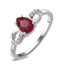Серебряное кольцо с рубином – Mirserebra925.ru
