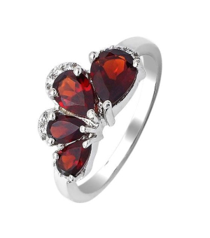 Серебряное кольцо с гранатом – Mirserebra925.ru