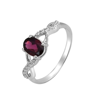 Серебряное кольцо с родолитом – Mirserebra925.ru