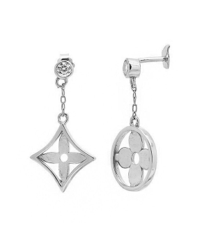 Серебряные серьги с цирконом ‒ Mirserebra925.ru