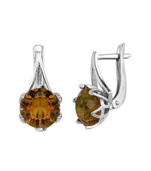 Серебряные серьги с султанитом ‒ Mirserebra925.ru