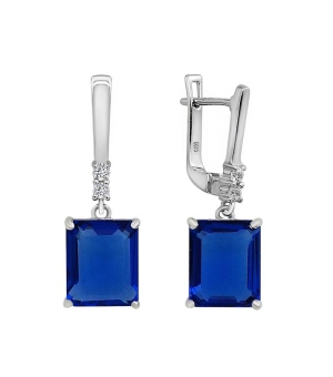 Серебряные серьги с танзанитом ‒ Mirserebra925.ru