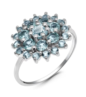 Серебряное кольцо с топазом ‒ Mirserebra925.ru