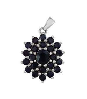 Серебряная подвеска с сапфиром – Mirserebra925.ru