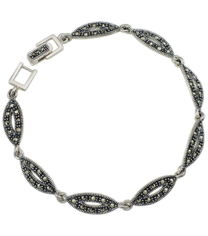 Серебряный браслет с марказитом ‒ Mirserebra925.ru