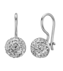 Серебряные серьги с цирконом ‒ Mirserebra925.ru